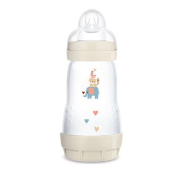 Mam Easy Start Biberon in plastica anticolica con tettarella in silicone 2+ mesi Beige 260 ml