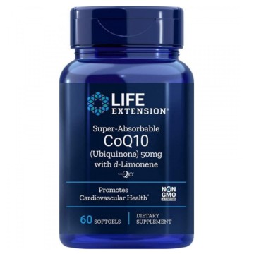 LifeExtension Super-Absorbable CoQ10 с d-лимоненом 50 мг 60 мягких капсул