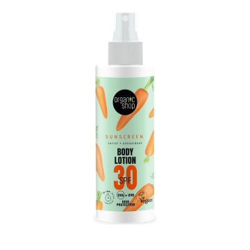 Natura Siberica Organic Shop Carrot Sunscreen Body Lotion SPF30 en Spray 150ml