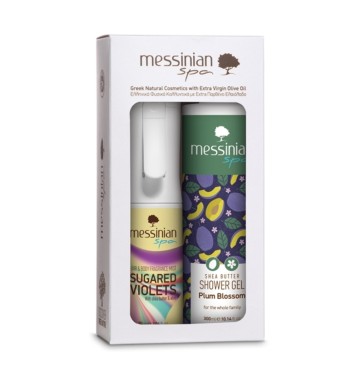 Messinian Spa Promo Hair & Body Mist Sugared Violets 90ml & Shower ...