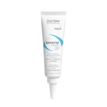 Ducray Keracnyl Control Crème, Cream for Oily Skin with Imperfections (with nozzle) 30ml
