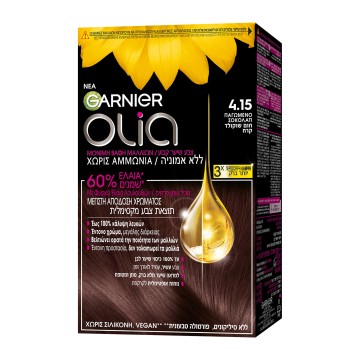 Garnier Olia Βαφή Μαλλιών 4.15 Παγωμένο Σοκολατί Χωρίς Αμμωνία 60g Garnier Olia Βαφή Μαλλιών 4.15 Παγωμένο Σοκολατί Χωρίς Αμμωνία 60g