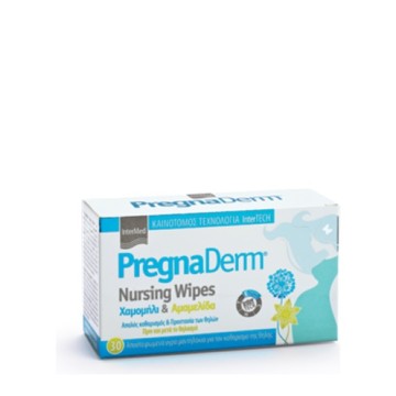 Intermed Pregnaderm Nursing Wipes, Αποστειρωμένα Μαντηλάκια για τον Καθαρισμό της Θηλής 30τμχ