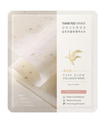 Thank You Farmer Rice Pure Glow Collagen Mask, 4pcs Thank You Farmer Rice Pure Glow Collagen Mask, 4pcs