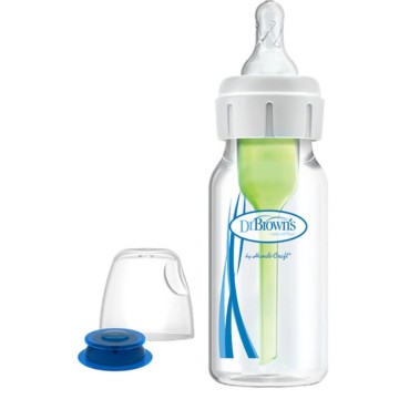 دكتور. زجاجة أطفال بلاستيكية مقاومة الصفر من براونز ميديكال (رقبة ضيقة) من الولادة فما فوق، 0 مل