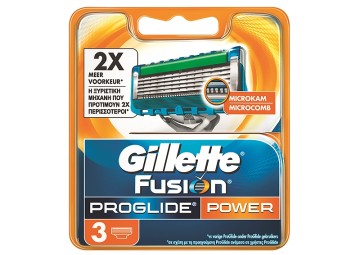 Gillette Fusion Proglide Power Ricambi, 3 pz