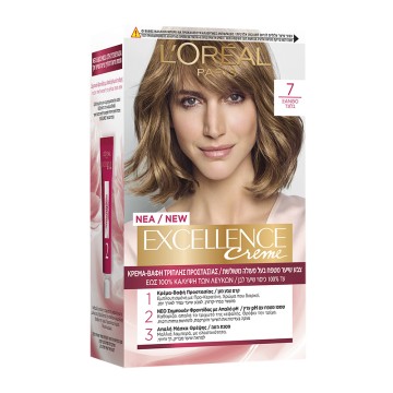 LOreal Excellence Creme No 7  Ξανθό Βαφή Μαλιών 48ml