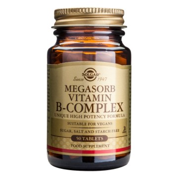 Solgar Megasorb Vitamin B-Complex, 50 Tablets