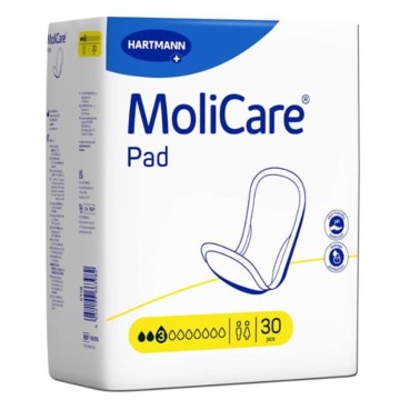 Hartmann MoliCare Pad Σερβιέτες Ελαφριάς Ακράτειας 3 Drops 30 τεμάχια Hartmann MoliCare Pad Σερβιέτες Ελαφριάς Ακράτειας 3 Drops 30 τεμάχια