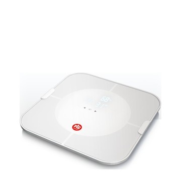 Pèse-personne intelligent Bluetooth Pic Solution BodyStation avec lipomètre et Bluetooth en blanc