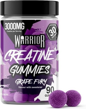 Warrior Creatine Gummies με Γεύση Grape Fury, 90 ζελεδάκια