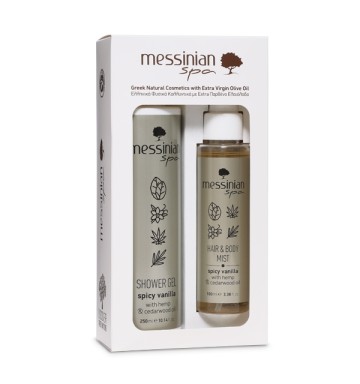 Messinian Spa Promo Spicy Vanilla with Shower Gel, 250ml & Hair & B... Messinian Spa Promo Spicy Vanilla with Shower Gel, 250ml & Hair & B...