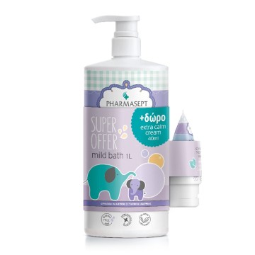 Pharmasept Promo Baby Care Mild Bath 1Lt & Extra Calm Cream 40ml