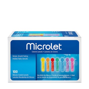 Ascensia Microlet lancettes colorées 100pcs