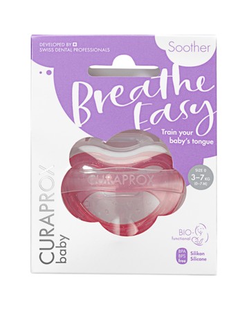 Curaprox Baby Pacifier Pink 0-7m, 1 piece