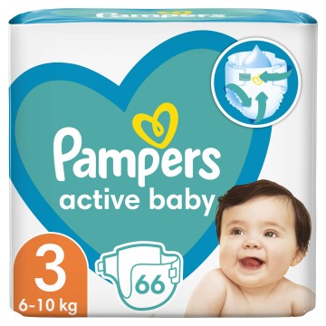 Pampers Monthly Active Baby Maxi Pack No3 (6-10kg) 66τμχ