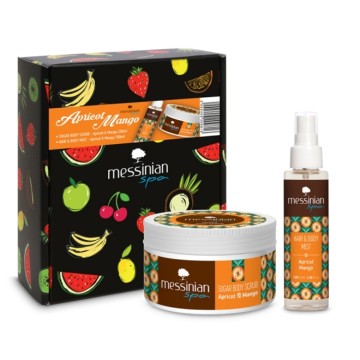 Messinian Spa Promo Apricot Mango Sugar Body Scrub, 250ml & Hair & ...