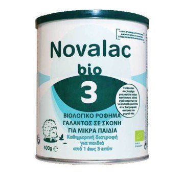 Novalac Bio 3 Βιολογικό Γάλα σε Σκόνη για Παιδιά από 1 έως 3 Ετών 400gr