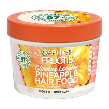 Garnier Fructis Hair Food Pineapple Μάσκα Μαλλιών για Ενδυνάμωση 390ml