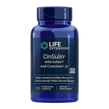 Life Extension Cinsulin® avec Insea2® et Crominex® 3+, 90 gélules