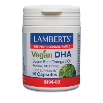 Lamberts Vegan DHA Huile Oméga 3 Super Riche 60caps