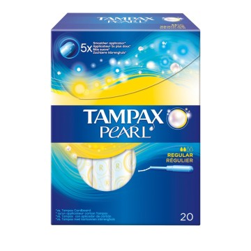 Tampax Pearl Regular, Tampons avec applicateur à haute absorption, 20 pièces