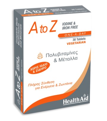 Health Aid A to Z Χωρίς Ιώδιο και Σίδηρο 30 tablets Health Aid A to Z Χωρίς Ιώδιο και Σίδηρο 30 tablets