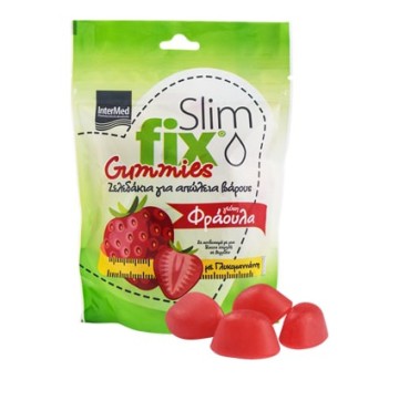 Intermed Slim Fix Gummies Gummies Perte de Poids avec Glucomannane Saveur Fraise 42pcs