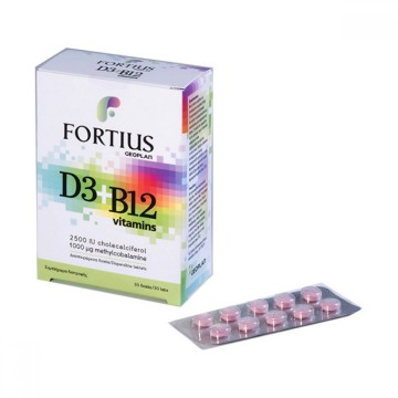 Geoplan Nutraceuticals Fortius D3 2500iu & B12 30 таблетки