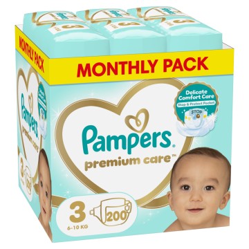 Pampers Premium Monthly Care No3 (6-10kg) 200τμχ