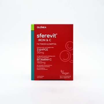 Olonea Sferevit Iron & Vitamin C για Τόνωση και Ενέργεια 30 Caps