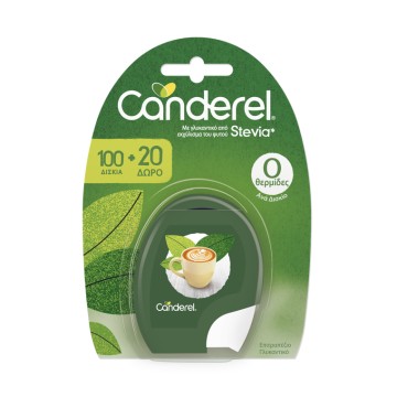 Canderel Stevia 100 Comprimés & Cadeau 20 Comprimés