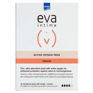 Intermed Eva Intima Active Oxygen Pads Period 18 Σερβιέτες