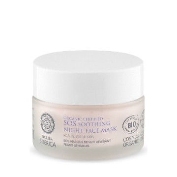 Natura Siberica Organic Certified Sos Maskë qetësuese për fytyrën e natës për lëkurë të ndjeshme, 50 ml