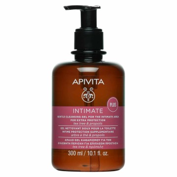 Apivita Intimate Plus ، جل منظف لطيف للمناطق الحساسة مع البروبوليس وشجرة الشاي 300 مل