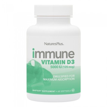 Natures Plus Immune Vitamin D3 5000iu 60 Softgels