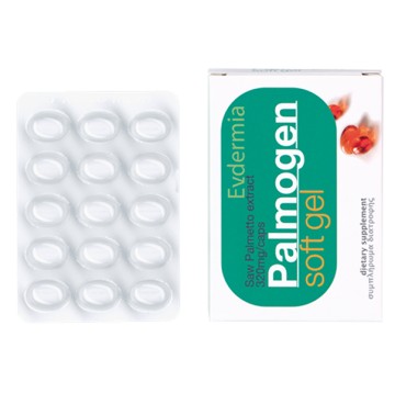 Evdermia Palmogen Soft Gel 320 mg, Συμπλήρωμα Διατροφής κατά της Τριχόπτωση, 30 Μαλακές Κάψουλες