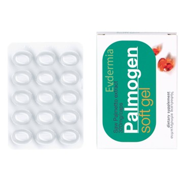 Evdermia Palmogen Soft Gel 320 mg, Συμπλήρωμα Διατροφής κατά της Τρ... Evdermia Palmogen Soft Gel 320 mg, Συμπλήρωμα Διατροφής κατά της Τρ...