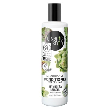 Organic Shop Après-Shampoing Hydratant pour cheveux secs, Artichaut & Brocoli 280ml