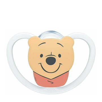 Nuk Space Winnie the Pooh Πιπίλα Σιλικόνης για 6-18 μηνών Λευκή με ...