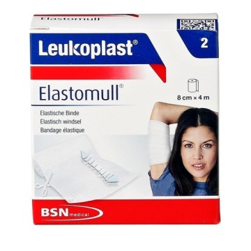 Lefkoplast Elastomull Gauze Bandage Elastic 8cm x4m 2pcs