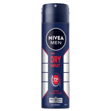 Nivea Men Dry Impact Deodorant Spray 72h, 150ml Nivea Men Dry Impact Deodorant Spray 72h, 150ml