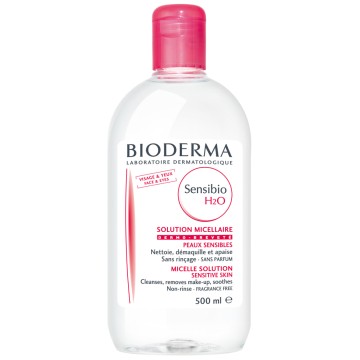 Bioderma Sensibio H2O, Успокояващ почистващ разтвор - Препарат за премахване на грим 500 ml