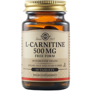 Solgar L-Carnitine 500 mg Booster d'énergie et de métabolisme 30 comprimés