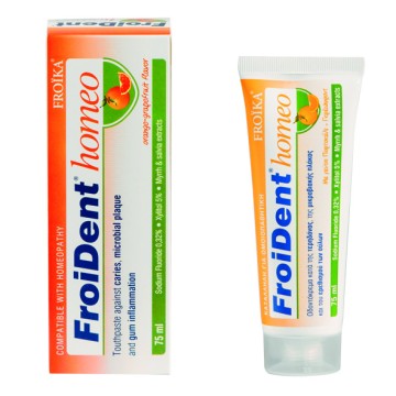 Froika Froident Homeo, pastë dhëmbësh e përshtatshme për homeopati me shije portokalli-grejpfrut 75ml