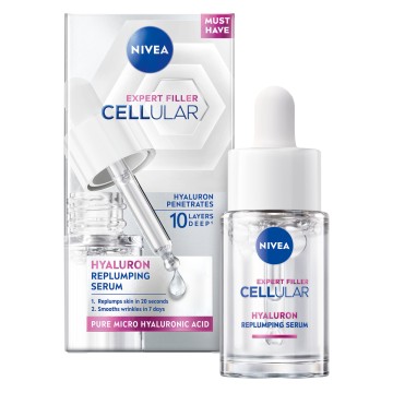 Nivea Expert Filler Cellular Hyaluron Ορός Επαναφοράς Όγκου, 15ml