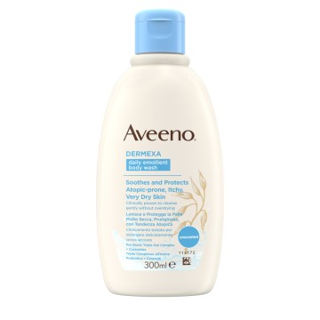 Aveeno Dermexa Daily Emollient Body Wash Nettoyant hydratant pour le corps, 300 ml