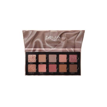 MUA 10 Shade Matte & Foil Eyeshadow Collection Silk Nudes, 11g