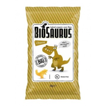 Biosaurus Organic Baked Corn Snack with Cheese 50g Biosaurus Organic Baked Corn Snack with Cheese 50g