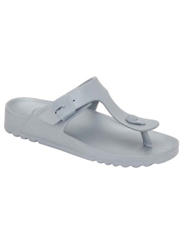 Scholl Bahia Flip-Flop Silber Anatomische Hausschuhe